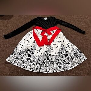 Junior Ladies Rare Editions Glitter Black White Dress Formal/Holiday Sz 16-18